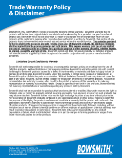 Trade Warranty Disclaimer