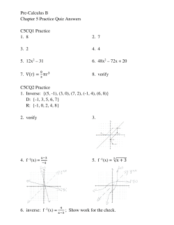 Pre-Calculus B Chapter 5 Practice Quiz Answers C5CQ1 Practice 1