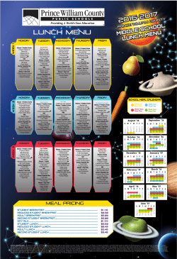 Middle School Lunch - School Nutrition and Fitness