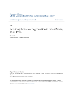 Revisiting the idea of degeneration in urban Britain, 1830