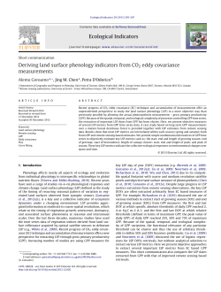 Deriving land surface phenology indicators from CO2 eddy