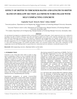 effect of depth to thickness ratio and length to depth ratio on