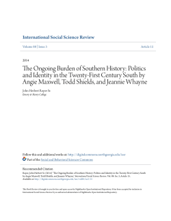 The Ongoing Burden of Southern History