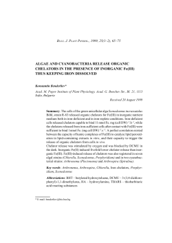 ALGAE AND CYANOBACTERIA RELEASE