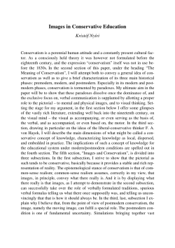 Images in Conservative Education