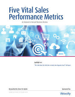 Five Vital Sales Performance Metrics