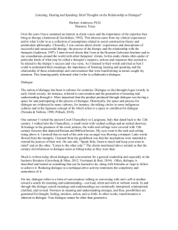 Listening, Hearing and Speaking: Brief Thoughts