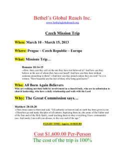 Bethel`s Global Reach Inc. Cost $1,600.00 Per
