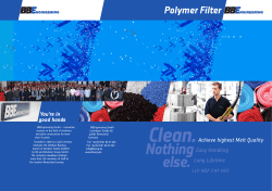 Polymer Filter - BB Engineering GmbH