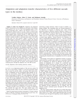 Adaptation and adaptation transfer characteristics of five different