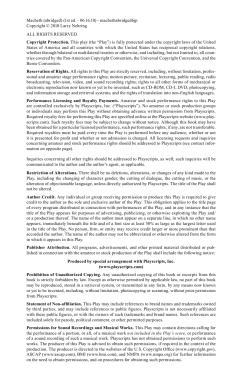 the &ldquo;Play&rdquo; - Playscripts API Documentation