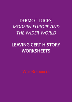 Dermot Lucey, moDern europe anD the WiDer WorLD