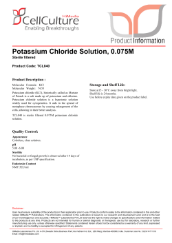 Potassium Chloride Solution, 0.075M