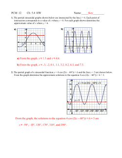 PCM 12 Ch 5.4 HW Name:_____Key________ a) From the graph, x