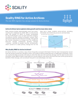 Scality RING for Active Archives