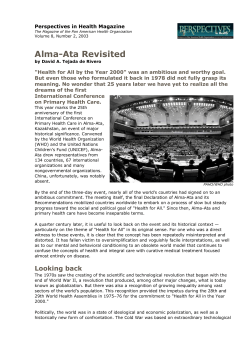 Alma-Ata Revisited