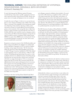 technical corner: the evolving definition of hypopnea: desaturations