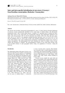 Inter and Intra-Specific Hybridization in Tuco-Tucos