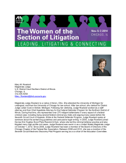 Mary M. Rowland Magistrate Judge U.S. District Court Northern