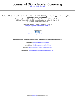 Journal of Biomolecular Screening