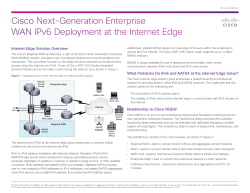 IPv6 Deployment at the Internet Edge At-A-Glance