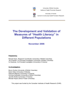 final report - UBC Blogs - The University of British Columbia