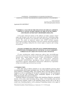 Agnieszka KUŁAKOWSKA1 NUMERICAL - Logistyka