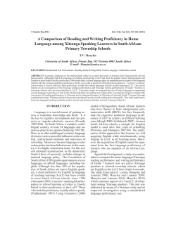 A Comparison of Reading and Writing Proficiency in Home