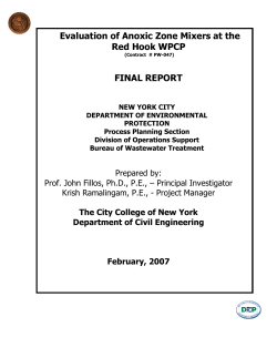 Evaluation of Anoxic Zone Mixers at the Red Hook WPCP