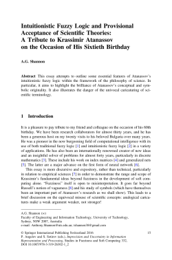 Intuitionistic Fuzzy Logic and Provisional Acceptance of Scientific