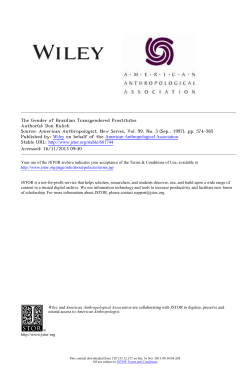 The Gender of Brazilian Transgendered Prostitutes