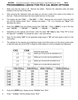 LB OZ Calibration Mode Programming
