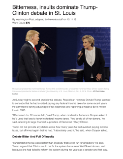 Bitterness, insults dominate Trump