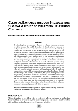 cultural exchange through broadcasting in asia: a study of