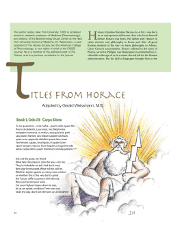 Titles from Horace - Alpha Omega Alpha