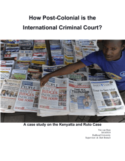 How Post-Colonial is the International Criminal Court?
