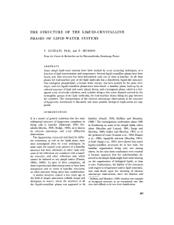 the structure of the liquid-crystalline phases of lipid