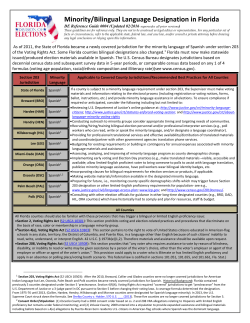 Minority/Bilingual Language Designation in Florida