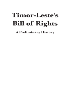 Timor-Leste`s Bill of Rights