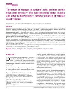 The effect of changes in patients` body position on the back pain