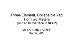Three-Element, Collapsible Yagi For Two Meters