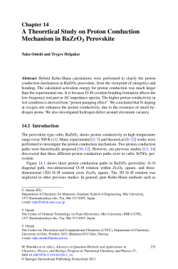 A Theoretical Study on Proton Conduction Mechanism in BaZrO3