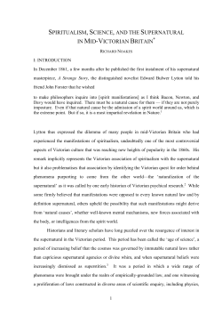 spiritualism, science, and the supernatural in mid