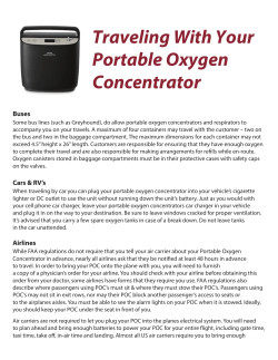 Traveling With Your Portable Oxygen Concentrator