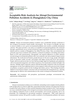 Acceptable Risk Analysis for Abrupt Environmental Pollution