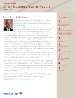 Bank of America Small Business Owner Report