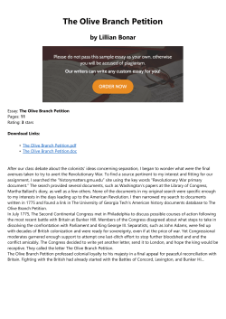 The Olive Branch Petition