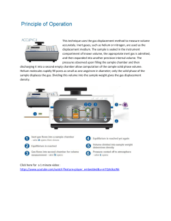 This technique uses the gas displacement method to measure