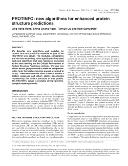 PROTINFO: new algorithms for enhanced protein structure