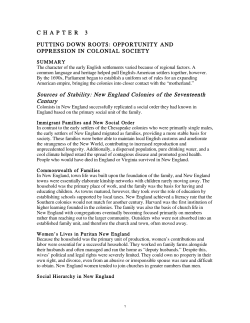 Sources of Stability: New England Colonies of the Seventeenth